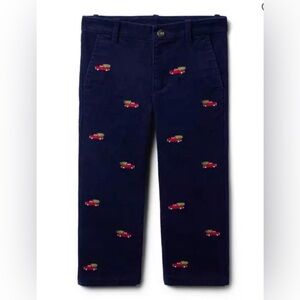 Janie And Jack Boys Holiday Embroidered Corduroy Pants, Size 6